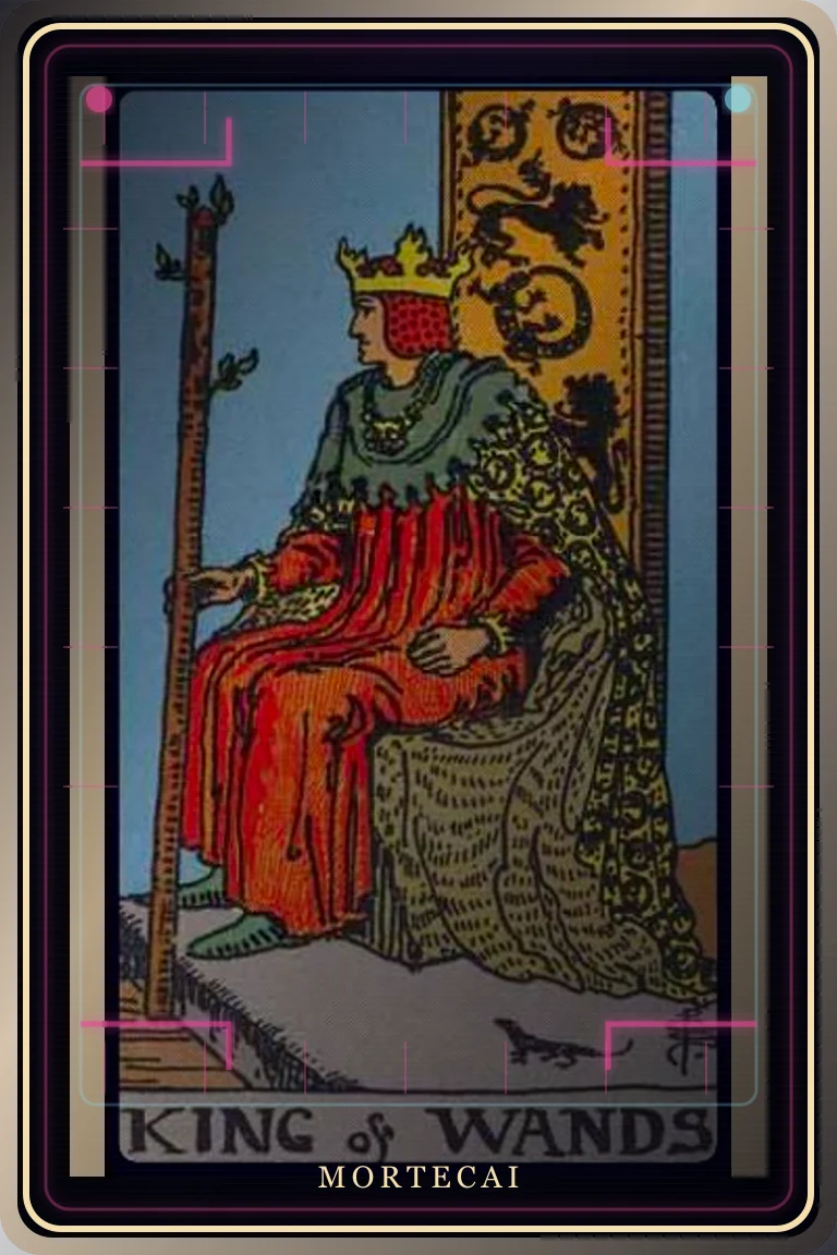 King of Wands tarot card artwork